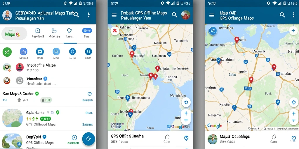Tampilan antarmuka GEBYAR4D yang intuitif untuk GPS Offline Maps.