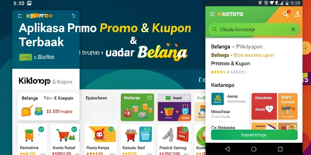 Antarmuka KIKOTOTO yang menampilkan berbagai promo dan kupon.