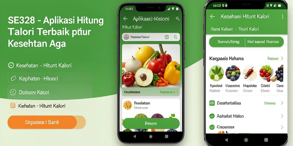 Tampilan antarmuka aplikasi SE328 dengan fitur Hitung Kalori.