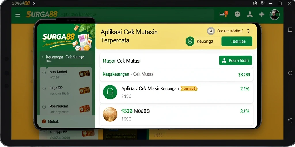 Antarmuka bersih dan informatif dari aplikasi Cek Mutasi SURGA88.