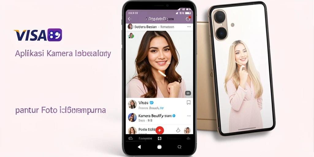 Antarmuka aplikasi VISA89 yang sederhana untuk editing foto.